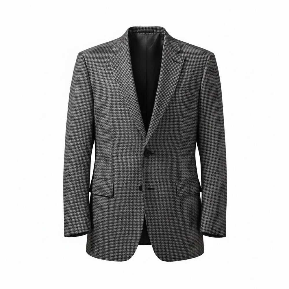 TED BAKER LONDON Jay CT Wool Blazer Grey Micro Check Sport Coat 44L Slim